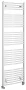 Aqualine Orbit íves fürdőszobai radiátor 450x1680 mm, fehér ILO64T