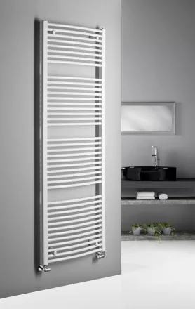 Aqualine Orbit íves fürdőszobai radiátor 60x184 cm, fehér ILO86T