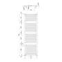 Aqualine Orbit íves fürdőszobai radiátor 750x1840 mm, fehér ILO87T