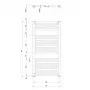 Aqualine Direct fürdőszobai radiátor 60x96 cm, fehér ILR96T