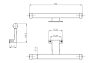 Aqualine Kronas LED világítás 6W 400x40x100 mm króm KA400