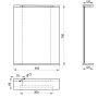 Aqualine Korin polcos tükör 40x70x12 cm LED világítással, fehér KO345S