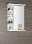 Aqualine Korin fali tükör 50x70x12 cm LED világítással és polccal, fehér KO355