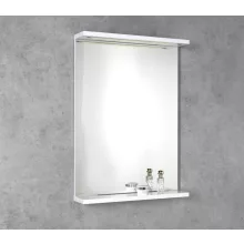   Aqualine Korin polcos tükör 60x70x12 cm LED világítással, fehér KO390S