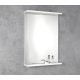Aqualine Korin polcos tükör 60x70x12 cm LED világítással, fehér KO390S