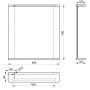 Aqualine Korin polcos tükör 60x70x12 cm LED világítással, fehér KO390S
