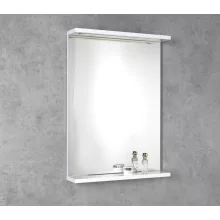   Aqualine Korin polcos tükör LED világítással 50x70 cm, fehér KO395S