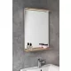 Aqualine Korin polcos tükör LED világítással 50x70 cm, platina tölgy KO995S