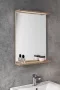Aqualine Korin polcos tükör LED világítással 50x70 cm, platina tölgy KO995S