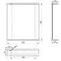 Aqualine Korin polcos tükör LED világítással 50x70 cm, platina tölgy KO995S