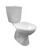 Aqualine Miguel WC kombi alsó kifolyású, öblítőtartállyal, króm dual gombos öblítéssel, LC2258