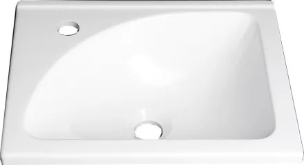 Aqualine Beépíthető öntöttmárvány mosdó 40x32 cm, fehér LM408