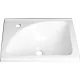 Aqualine Beépíthető öntöttmárvány mosdó 40x32 cm, fehér LM408