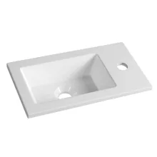 Aqualine öntöttmárvány mosdó 40x22 cm, fehér LM420