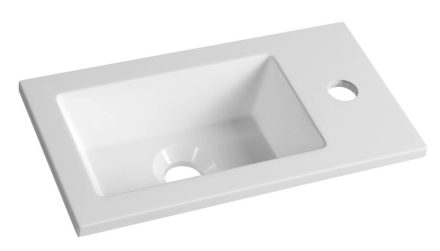 Aqualine öntöttmárvány mosdó 40x22 cm, fehér LM420