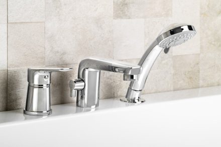 Aqualine Lotta peremre szerelhető kádtöltő csaptelep zuhanyváltóval, króm LT984