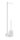 Aqualine White Line álló WC-papír tartó WC kefével, fehér MM32