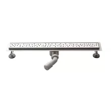   Aqualine Műanyag padlóösszefolyó inox ráccsal, 900x110 mm