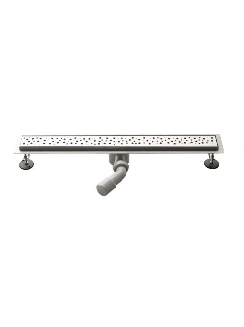 Aqualine Műanyag padlóösszefolyó inox ráccsal, 900x110 mm