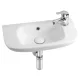 Aqualine Kia kerámia kézmosó 49x25 cm, jobbos/fehér NP405