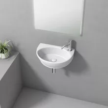   Aqualine Liza kerámia kézmosó 40x27 cm, jobbos/fehér NP412