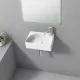 Aqualine Rubic kerámia kézmosó 34x25 cm, jobbos/fehér kivitelben