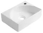 Aqualine Rubic kerámia kézmosó 34x25 cm, jobbos/fehér kivitelben