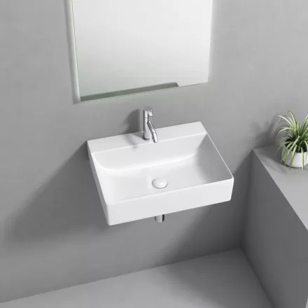 Aqualine Soyo kerámiamosdó 46x36 cm, fehér kivitelben