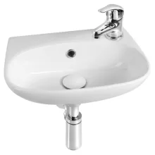 Aqualine Velsa kerámia kézmosó 40x29 cm, jobbos/fehér kivitelben