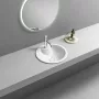 Aqualine Shirpa beépíthető kerámiamosdó 46 cm, fehér kivitelben