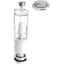   Aqualine WC öblítőszelep duál gombbal többféle típusú WC tartályhoz, króm OVDC001