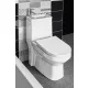 Aqualine Hygie vario kifolyású monoblokkos kerámia WC csésze mosdóval fehér PB104W