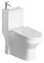 Aqualine Hygie vario kifolyású monoblokkos kerámia WC csésze mosdóval fehér PB104W