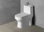 Aqualine Hygie vario kifolyású monoblokkos kerámia WC csésze mosdóval fehér PB104W