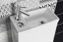 Aqualine Hygie vario kifolyású monoblokkos kerámia WC csésze mosdóval fehér PB104W