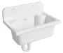 Aqualine műanyag fali kiöntő 55,6x37,3 cm szifonnal, fehér PI5052