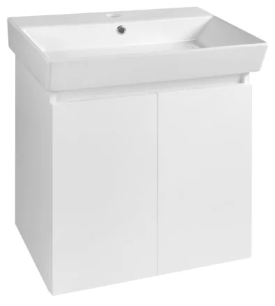 Aqualine Paneda mosdótartó szekrény 55x55x34 cm, fehér kivitelben