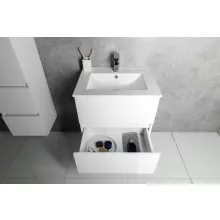   Aqualine Paneda két fiókos mosdótartó szekrény 69,5x55x45,2cm, fehér PN270