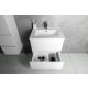 Aqualine Paneda két fiókos mosdótartó szekrény 74,5x55x45,2cm, fehér PN275