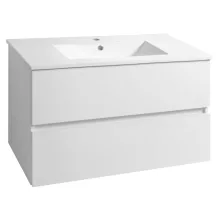   Aqualine Paneda két fiókos mosdótartó szekrény 89,5x55x45,2 cm, fehér PN290