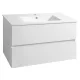 Aqualine Paneda két fiókos mosdótartó szekrény 89,5x55x45,2 cm, fehér PN290
