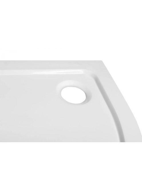 Aqualine Tecmi íves öntött márvány 80x80 zuhanytálca fehér PQ558