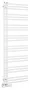 Aqualine Poseidon fürdőszobai acél radiátor 450x1540 mm, fehér PS415