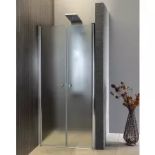   Aqualine Pilot dupla nyíló zuhanyajtó 90x190 cm, matt BRICK üveg PT092
