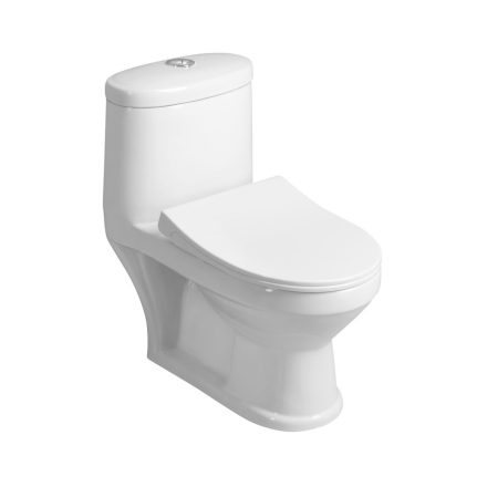 Aqualine Petit monoblokkos kerámia gyermek WC csésze tartállyal, alsó/hátsó kifolyással, fehér PT520