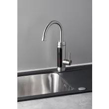   Aqualine Elektromos Inox konyhai csaptelep 230 V, átfolyós vízmelegítővel RT2009