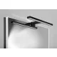 Aqualine Serapa LED világítás 30x10 cm, matt fekete SA147B