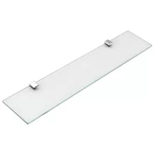   Aqualine SAMBA üvegpolc átlátszó 50x10 cm, krómozott konzol SB115