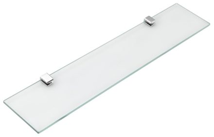 Aqualine SAMBA üvegpolc átlátszó 50x10 cm, krómozott konzol SB115