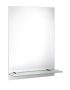 Aqualine SAMBA üvegpolc átlátszó 50x10 cm, krómozott konzol SB115